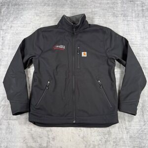 Carhartt Jacket Mens Large Black Crowley Softshell SUNY Cortland Workwear 102199